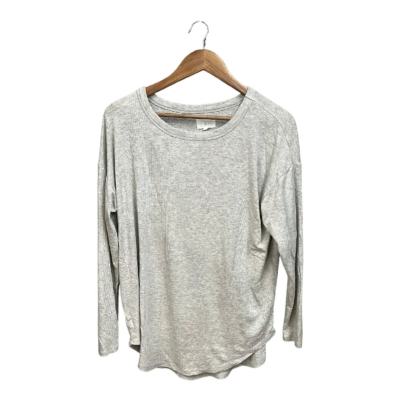 Modern Basics Top Long Sleeve By Lou And Grey In Grey, Size: M