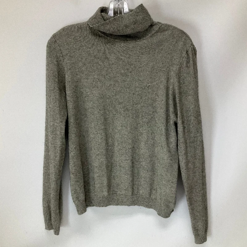 Minimal Earthy Top Long Sleeve By Lauren By Ralph Lauren In Grey, Size: Xl