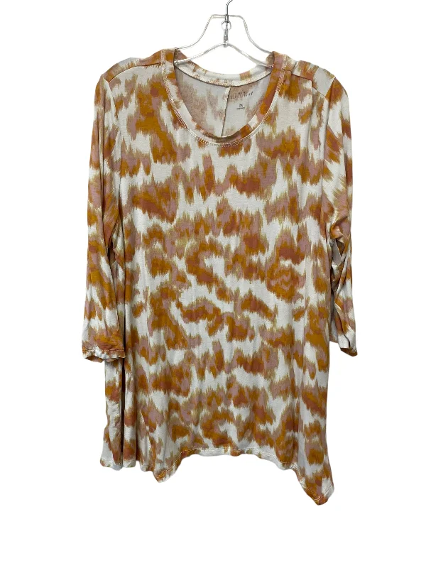 Timeless Prints Top 3/4 Sleeve By New Directions  Size: 2x