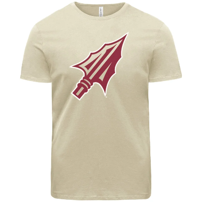 Retro Elegance Ragz Adult/Unisex Arrowhead Logo Short Sleeve T-shirt - Sand