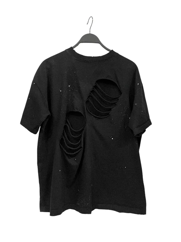 Sleek Modern WE11DONE/T-Shirt/XS/Cotton/BLK/Distressed/Painted T-shirt