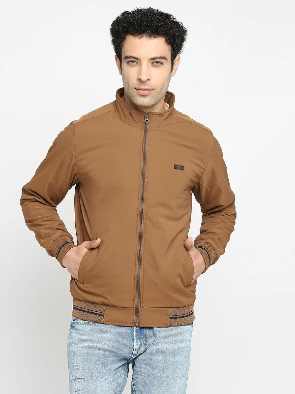 Streetwear Classics Spykar Copper Polyester Full Sleeve Casual Jacket For Men