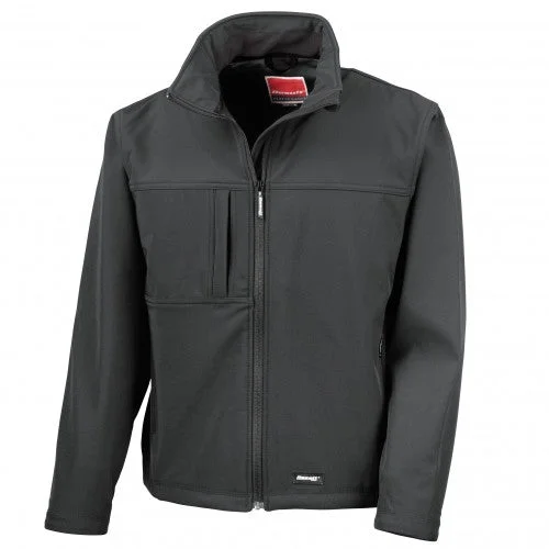 Monochrome Essentials Result Mens Softshell Premium 3 Layer Performance Jacket (Waterproof, Windproof & Breathable)