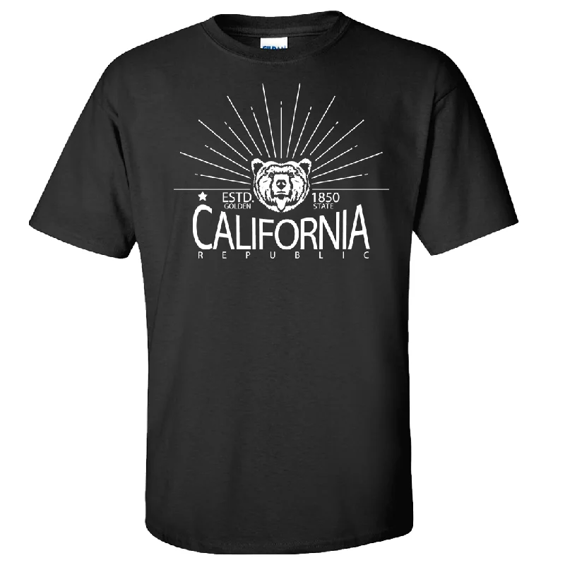 Weekend Chic California Golden State White Print Asst Colors T-shirt/tee