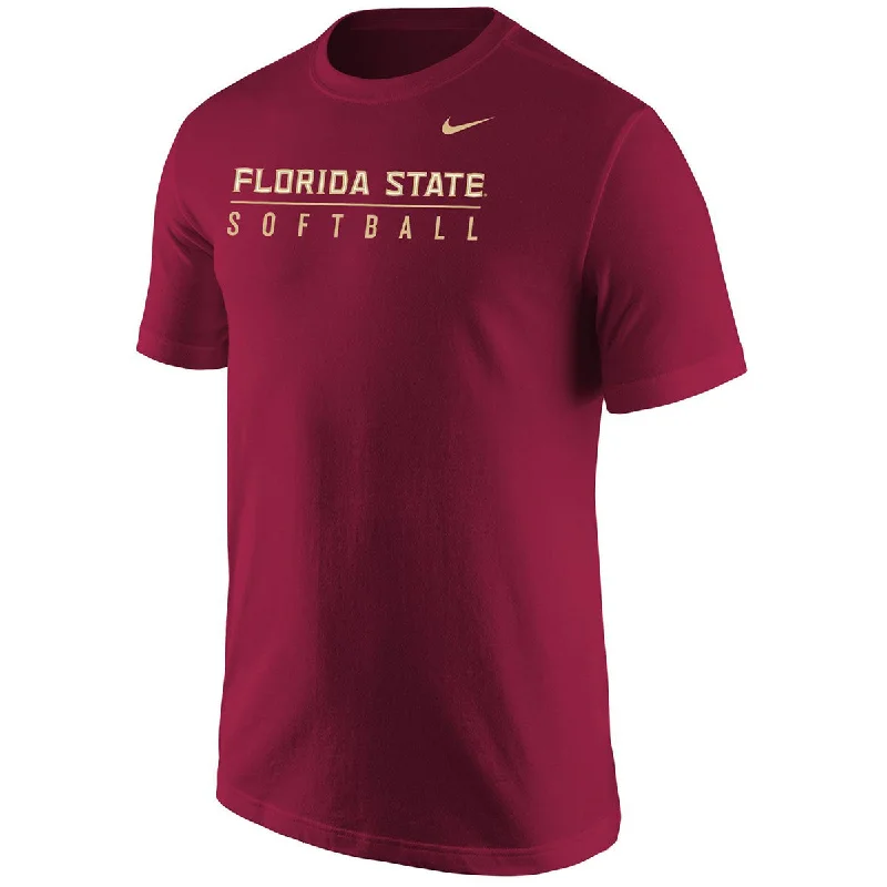 Minimalist Tailoring Nike Adult/Unisex Florida State Softball Short Sleeve T-shirt - Garnet