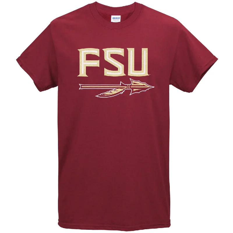 Modern Fitwear Ragz Adult/Unisex FSU Spear Value Priced Short Sleeve T-shirt - Garnet