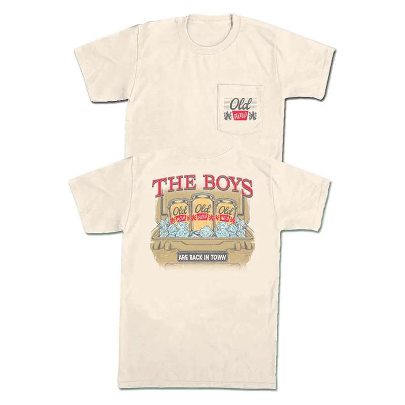 Soft Casual The Boys Are Back In Town Pocket Short Sleeve T-Shirt