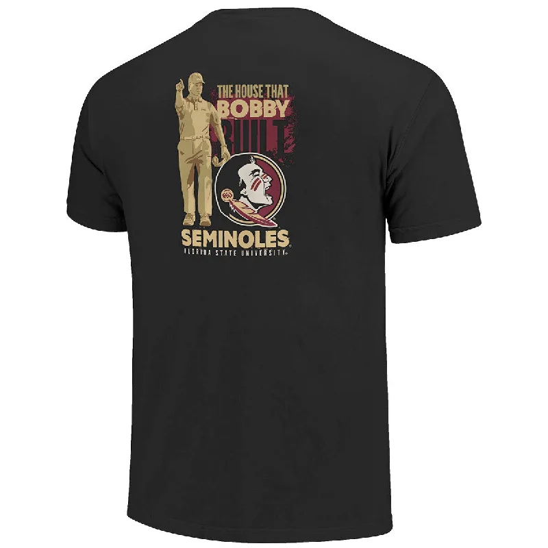 Clean Utility Image One Adult/Unisex FSU/The House That Bobby Built Design Short Sleeve T-shirt - Black