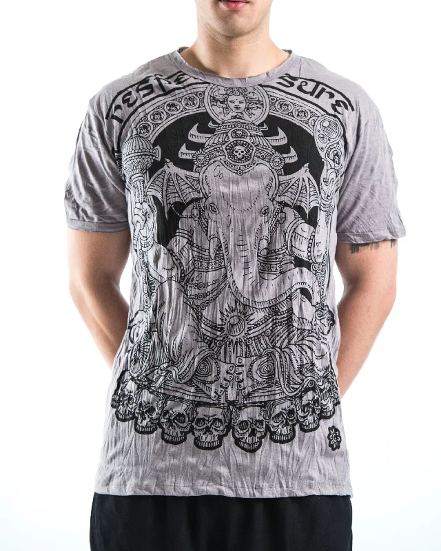 Modern Simplicity Mens Batman Ganesh T-Shirt in Gray