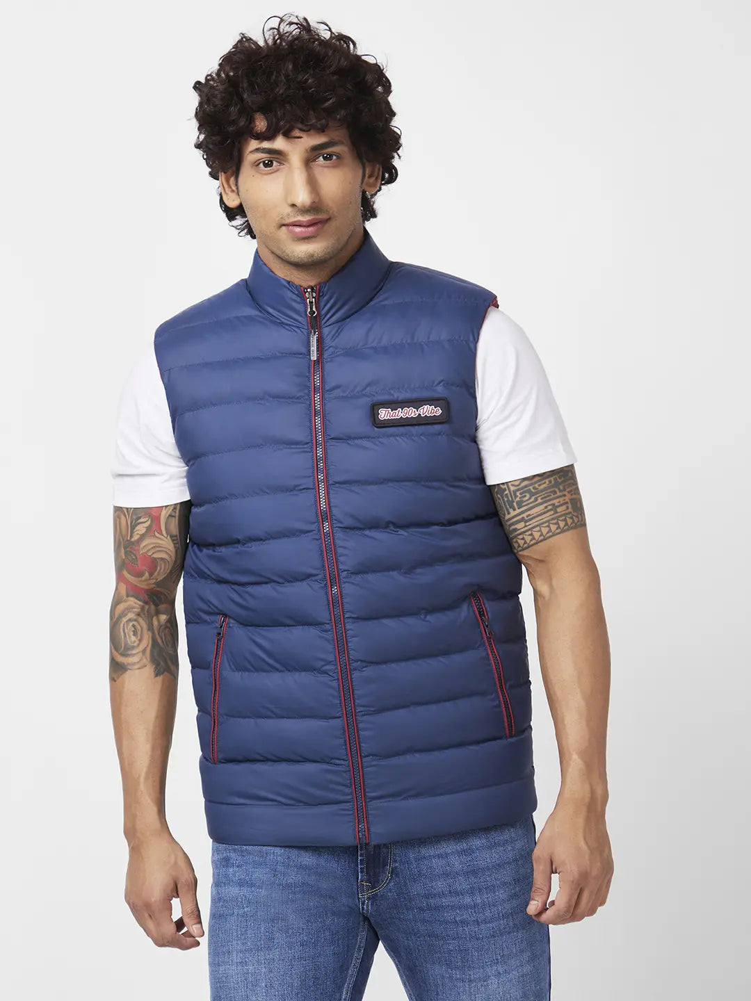 Relaxed Outdoors Men'S Sleeveless Reversible Jacket With Diy Velcro Badges