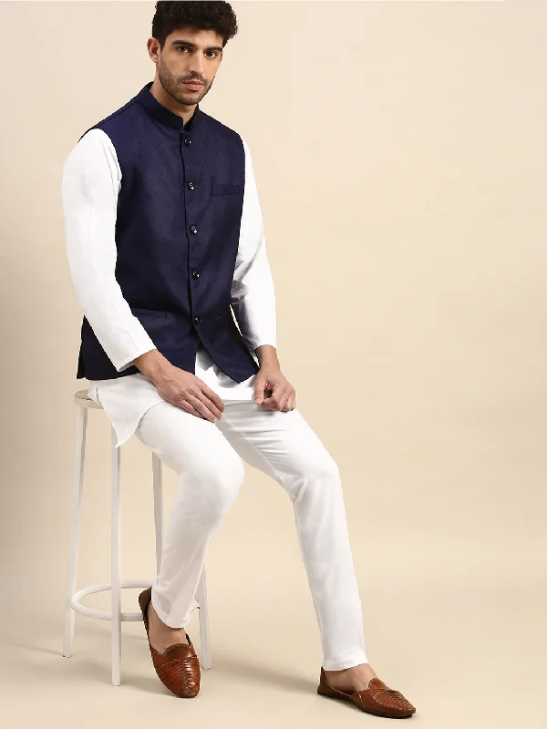 Trendy Casual Mens Ethnic Jacket with Kurta Pyjama Set DW14