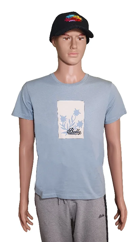 Relaxed Denim Bally 6301242 Unisex Seashell 100% Cotton Logo T-Shirt