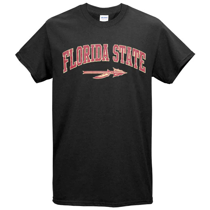 Rugged Minimalism Ragz Adult/Unisex Florida State Spear Value Priced Short Sleeve T-shirt - Black