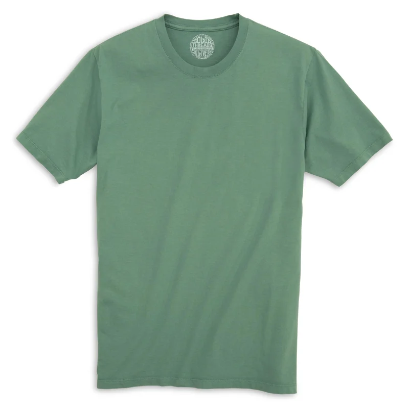 Contemporary Relaxed Men's Solid Threads 100% GOTS Certifed Organic Cotton T-shirt