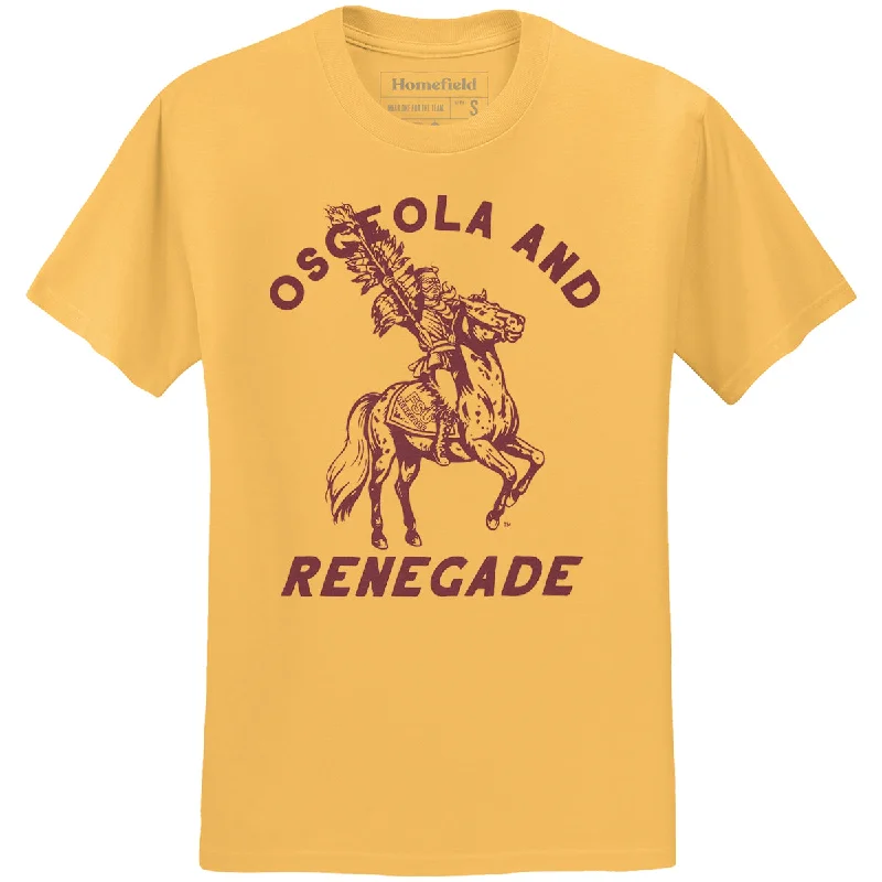 Modern Fit Homefield Adult/Unisex Vault Osceola & Renegade Design Short Sleeve T-shirt - Yellow Gold