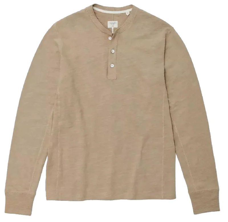 Contemporary Edge Rag & Bone Classic Henley Taupe