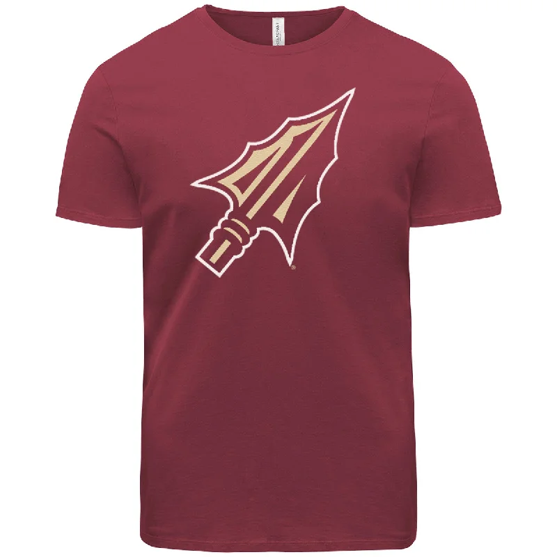 Simplified Streetwear Ragz Adult/Unisex Arrowhead Logo Short Sleeve T-shirt - Garnet