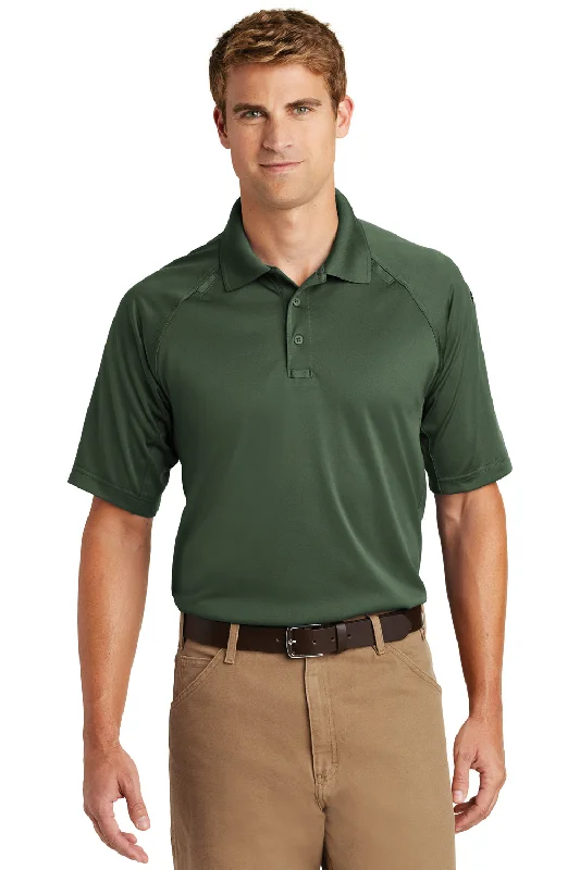 Minimal Earthy CornerStone Mens Select Tactical Moisture Wicking Short Sleeve Polo Shirt - Dark Green