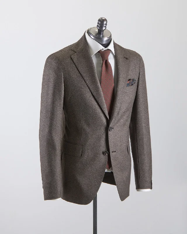 Playful Casual 100% Virgin Wool Super 110's Elegant Marled Semi-Constructed Suit