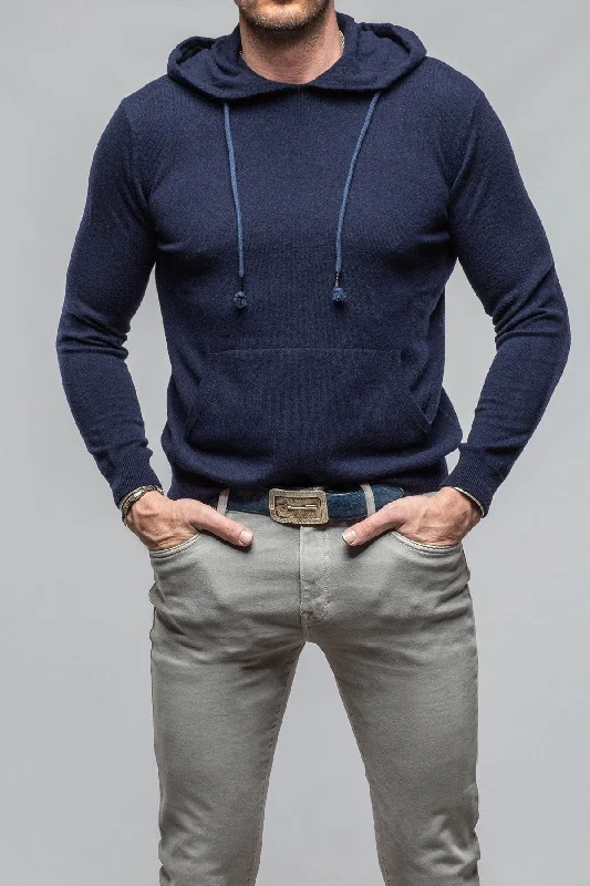 Trendy Tailoring Florio II Cashmere Hoodie In Navy