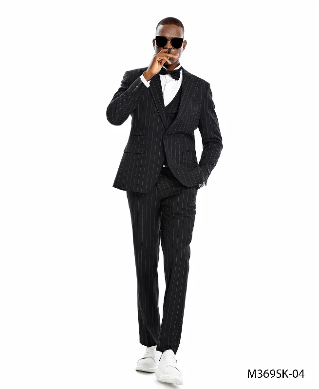 Tailored Grunge Black  Mens-suit