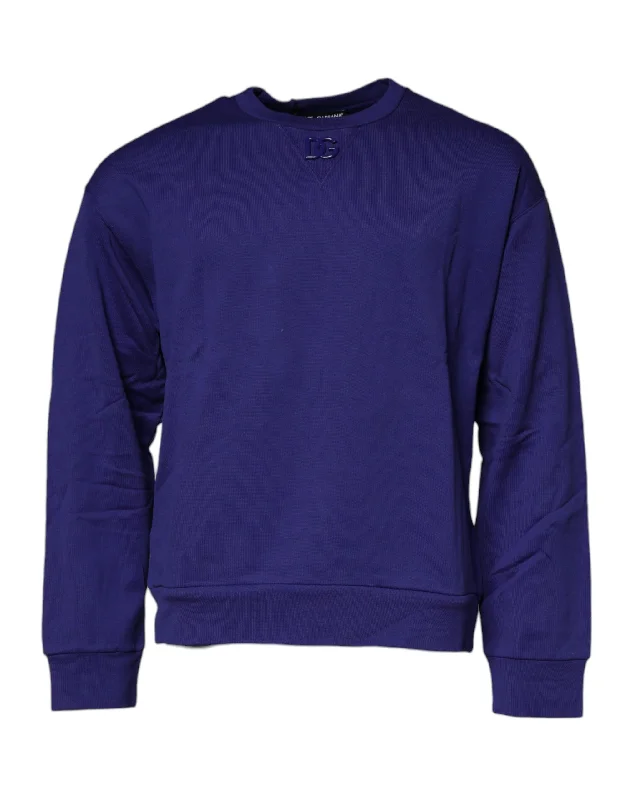 High-End Minimalism Dolce & Gabbana Cotton Crew Neck Men Pullover Men's Sweater