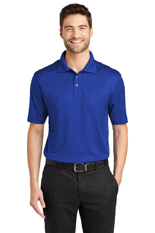 Tailored Modern Port Authority Mens Performance Moisture Wicking Short Sleeve Polo Shirt - Hyper Blue