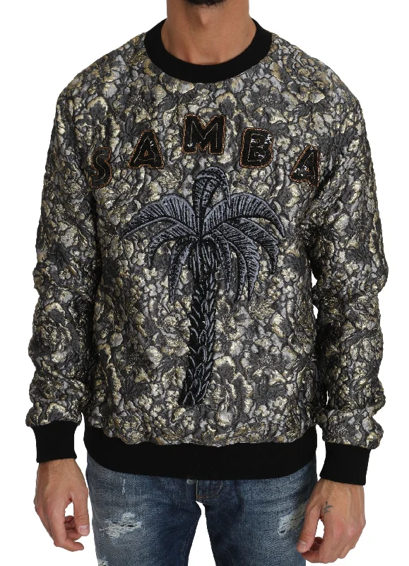 Urban Layering Dolce & Gabbana Samba Jacquard Palm Crewneck Men's Sweater