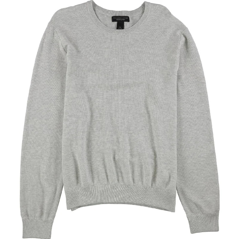 Casual Utility The Men's Store Mens Birdseye Pullover Sweater, Grey, X-Large