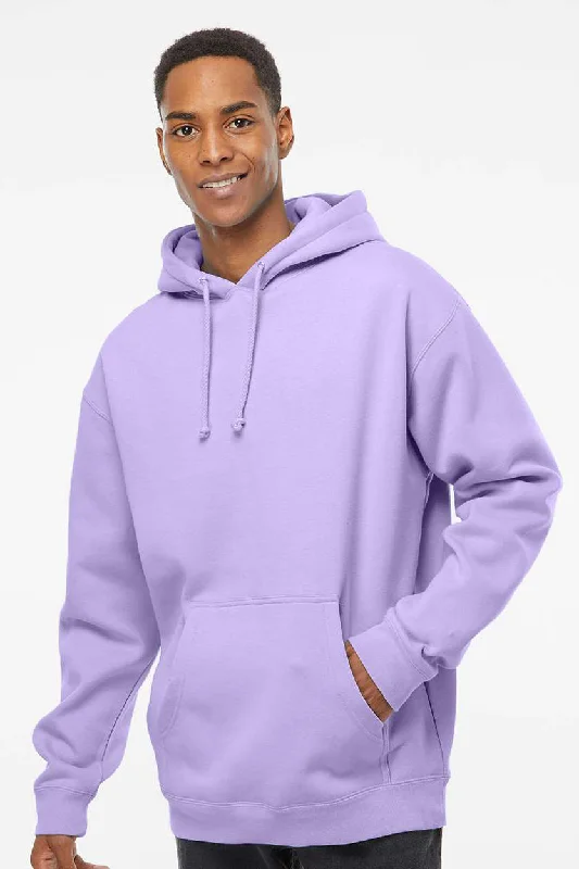 Sporty Elegance Independent Trading Company Mens Hooded Sweatshirt Hoodie w/ Pouch Pocket - Lavender Purple