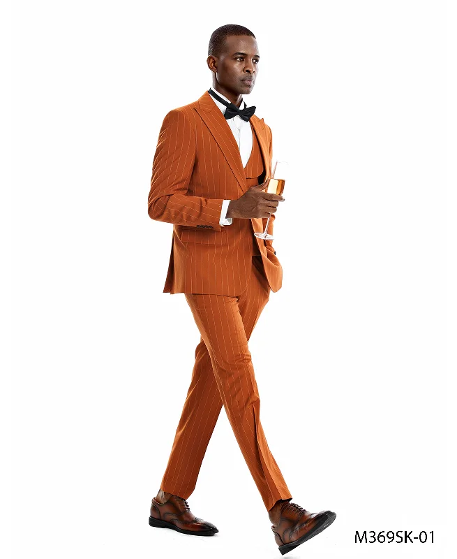 Bold Elegance Rust / Black  Mens-suit