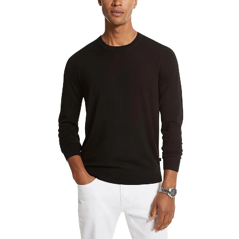 Chic Tailoring Michael Kors Mens Knit Extra Fine Merino Wool Crewneck Sweater