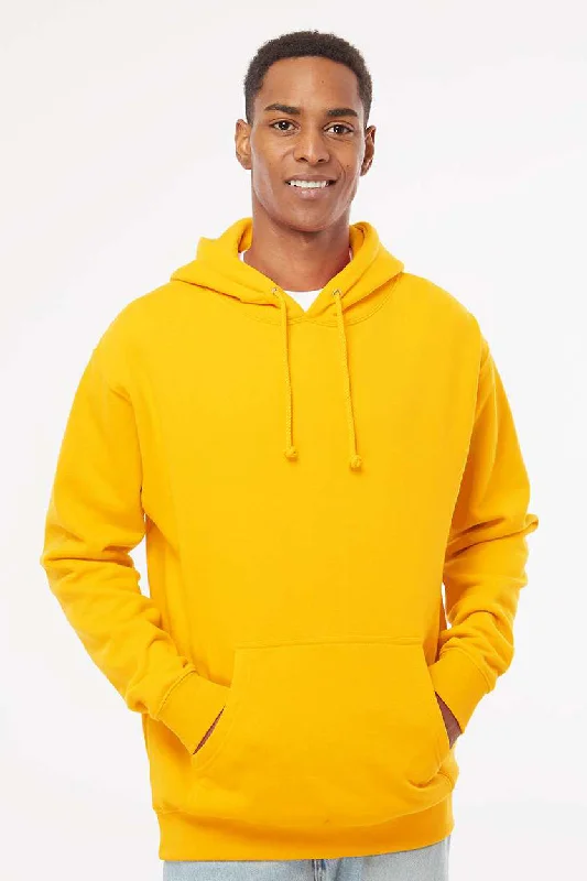 Relaxed Outdoors Independent Trading Company Mens Hooded Sweatshirt Hoodie w/ Pouch Pocket - Gold