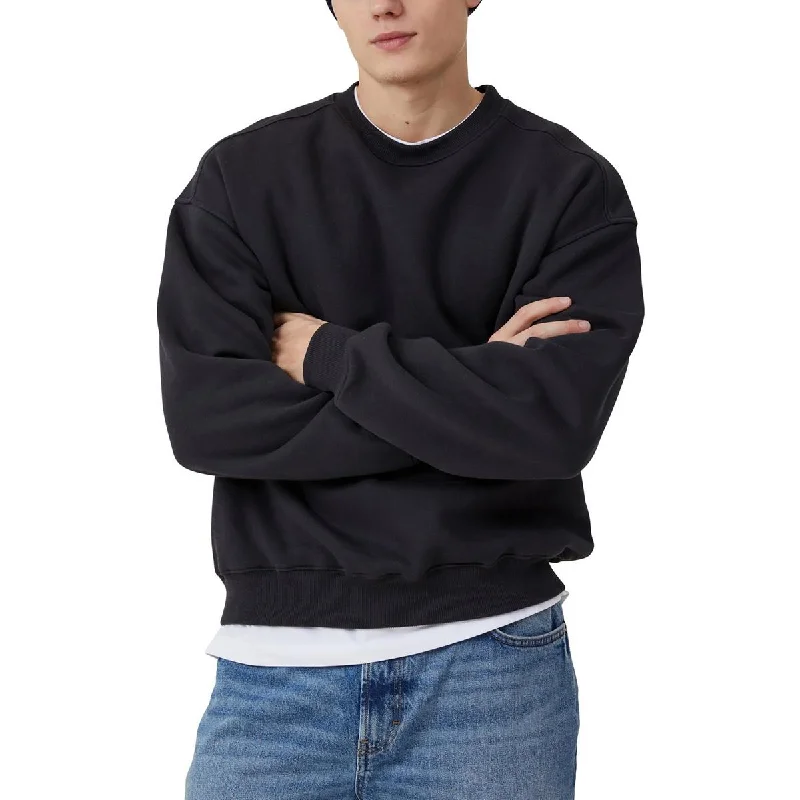 Weekend Chic Cotton On Mens Solid Fleece Crewneck Sweater