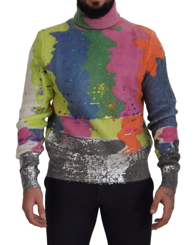 Timeless Prints Dolce & Gabbana Turtleneck TV Motive Men's Sweater