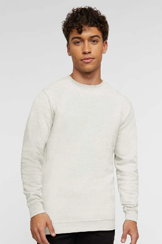 Relaxed Modern LAT Mens Elevated Fleece Crewneck Sweatshirt - Heather Natural