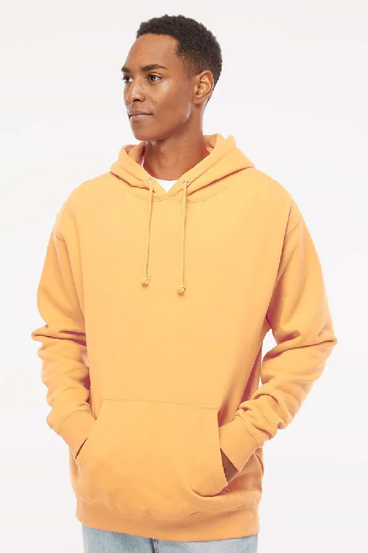 Elevated Monochrome Independent Trading Company Mens Hooded Sweatshirt Hoodie w/ Pouch Pocket - Peach