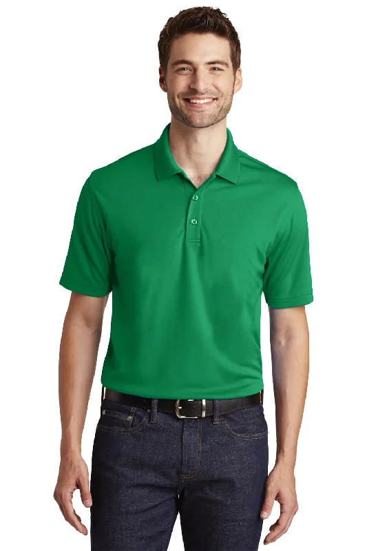 Sporty Edge Port Authority Mens Dry Zone Moisture Wicking Short Sleeve Polo Shirt - Bright Kelly Green