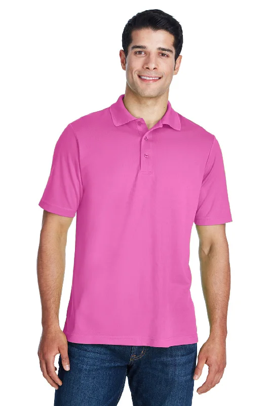 Statement Denim Core 365 Mens Origin Performance Moisture Wicking Short Sleeve Polo Shirt - Charity Pink