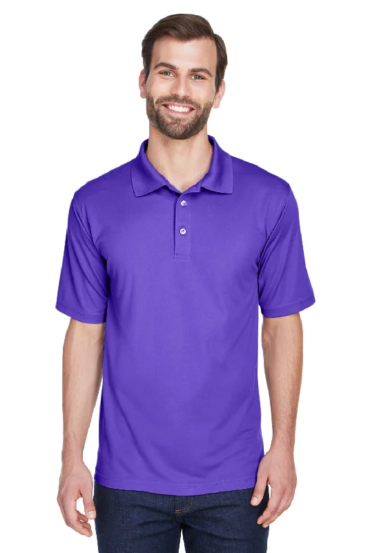 Trendy Tailoring UltraClub Mens Cool & Dry Moisture Wicking Short Sleeve Polo Shirt - Purple