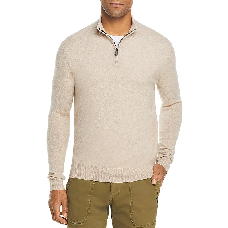 Streetwear Edge The Men's Store Mens Cashmere Mock Neck Pullover Sweater