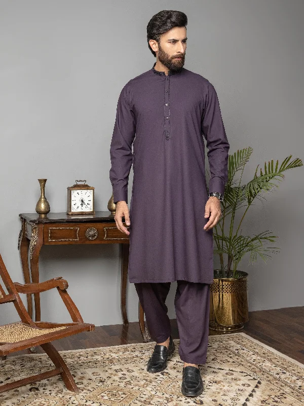 Bold Urban Wash and Wear Suit-Embroidered