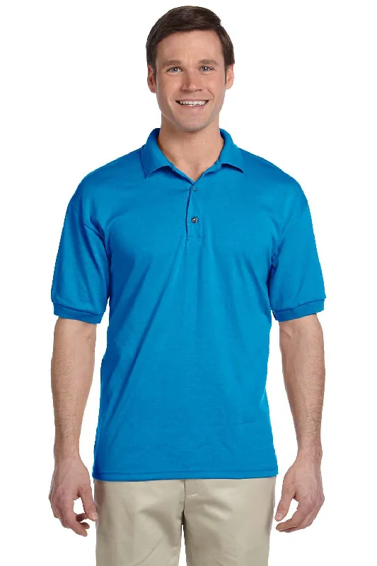 Cozy Layers Gildan Mens DryBlend Moisture Wicking Short Sleeve Polo Shirt - Sapphire Blue