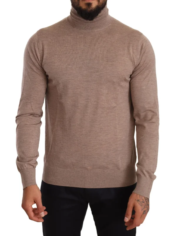 Elevated Streetwear Dolce & Gabbana Elegant Cashmere Turtleneck Men's Sweater