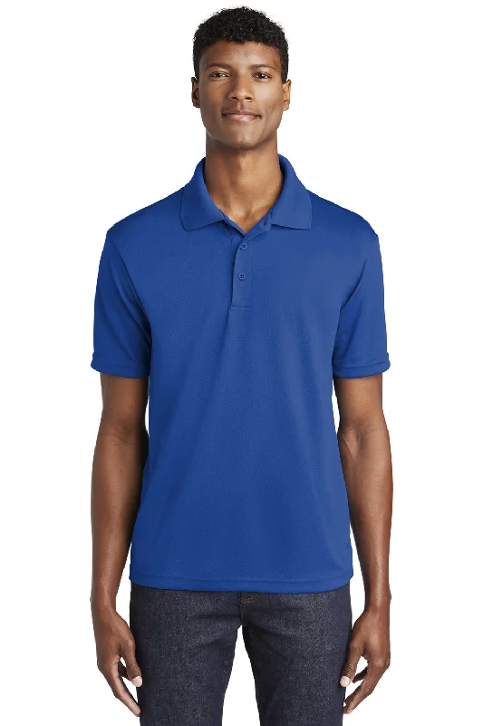 Classic Patterns Sport-Tek Mens RacerMesh Moisture Wicking Short Sleeve Polo Shirt - True Royal Blue