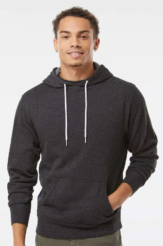 Vintage Layers Independent Trading Company Mens Hooded Sweatshirt Hoodie w/ Pouch Pocket - Heather Charcoal Grey