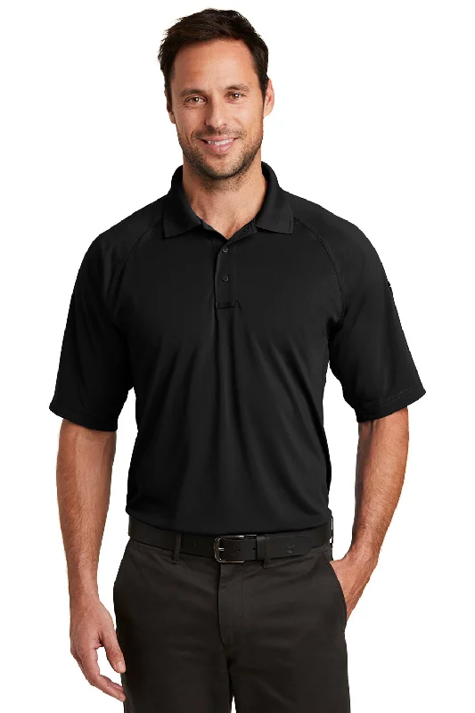 Streetwear Classics CornerStone Mens Select Tactical Moisture Wicking Short Sleeve Polo Shirt - Black