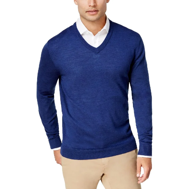 Neutral Fashion Club Room Mens V Neck Knit Pullover Sweater