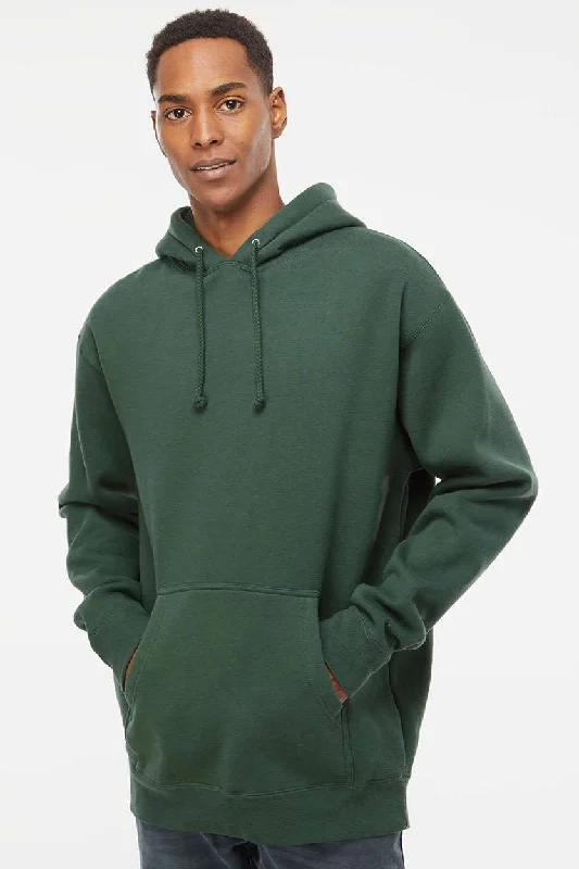 Clean Lines Independent Trading Company Mens Hooded Sweatshirt Hoodie w/ Pouch Pocket - Alpine Green