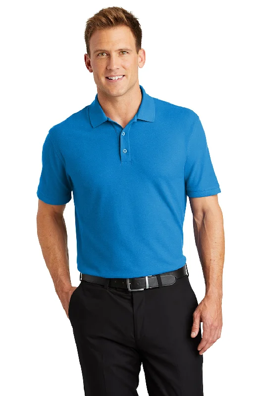 Soft Utility Port Authority Mens Core Classic Short Sleeve Polo Shirt - Coastal Blue